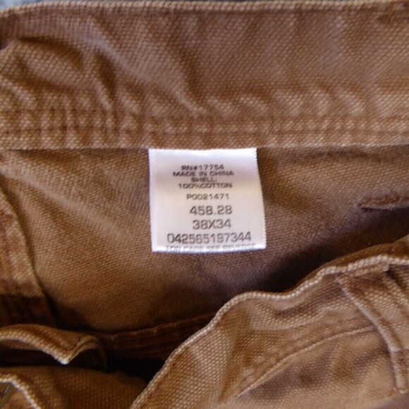 Key Pants Mens 38x34 Brown Dungarees Duck Heavyweight Cotton Carpenter Trucker - Picture 7 of 10